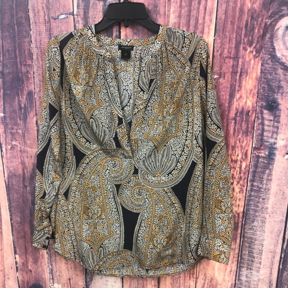 ANN TAYLOR PAISLEY BLOUSE XS